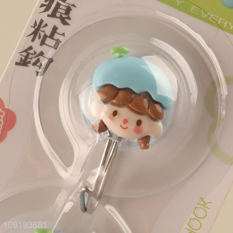High Quality 2PCS Cute Adhesive Hooks Heavy Duty Wall Adhesive Hooks