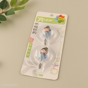 Hot Selling 2PCS Cute Utility Hooks Adhesive Towel Hooks for Hanging