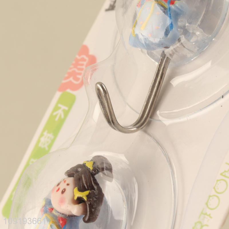 Hot Selling 2PCS Cute Utility Hooks Adhesive Towel Hooks for Hanging