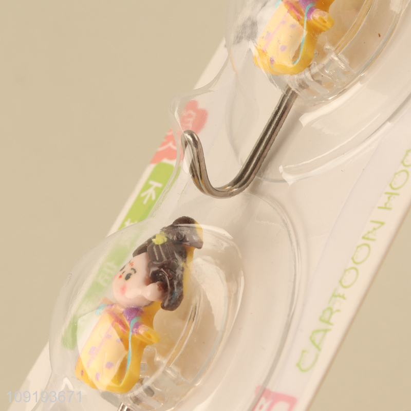 New Product 2PCS Cute Utility Hooks Adhesive Hooks for Hanging Towel