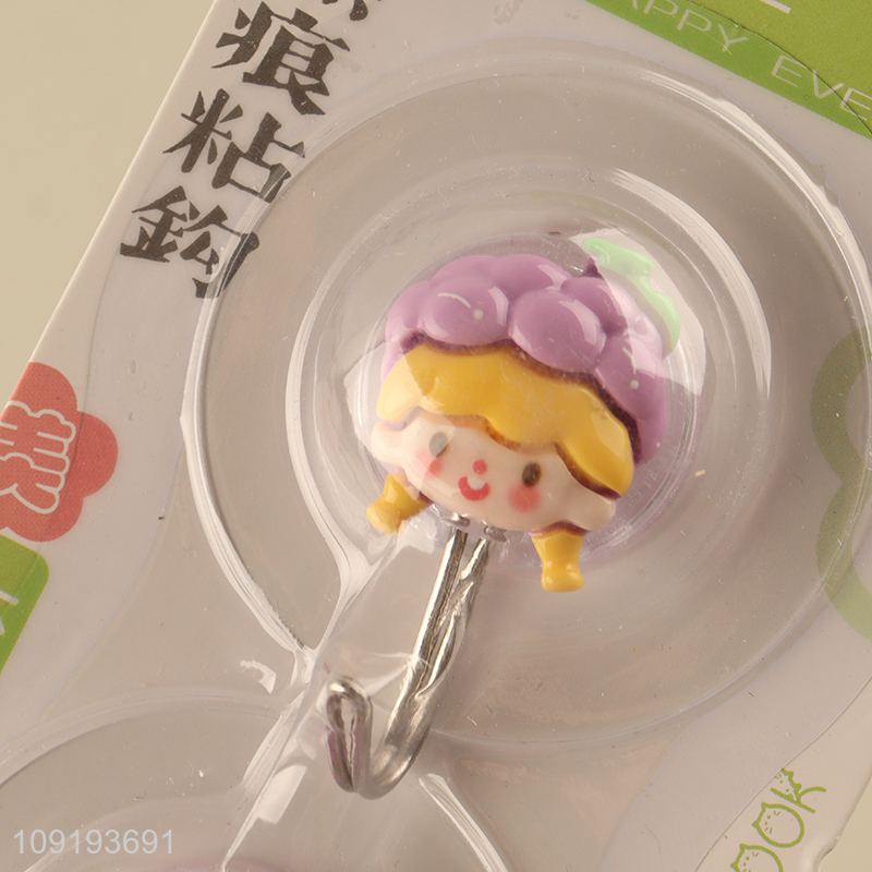 Factory Price 2PCS Cute Wall Hooks Strong Adhesive Towel Coat Hooks