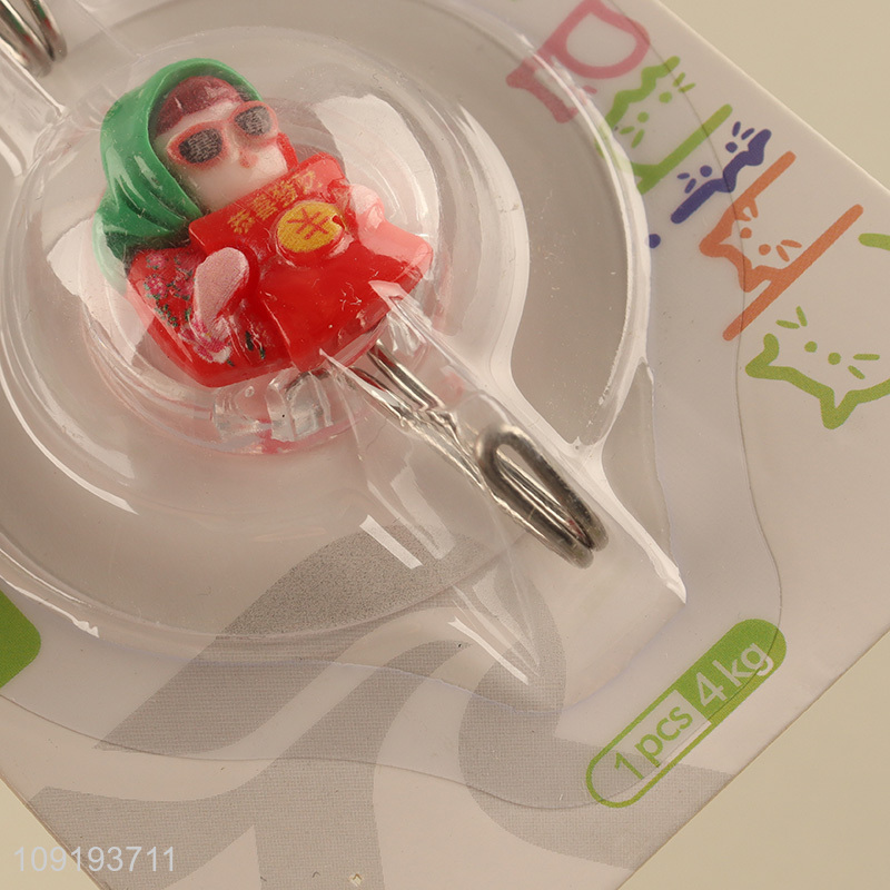 Factory Supply 2PCS Cute Adhesive Wall Hooks Heavy Duty Utility Hooks