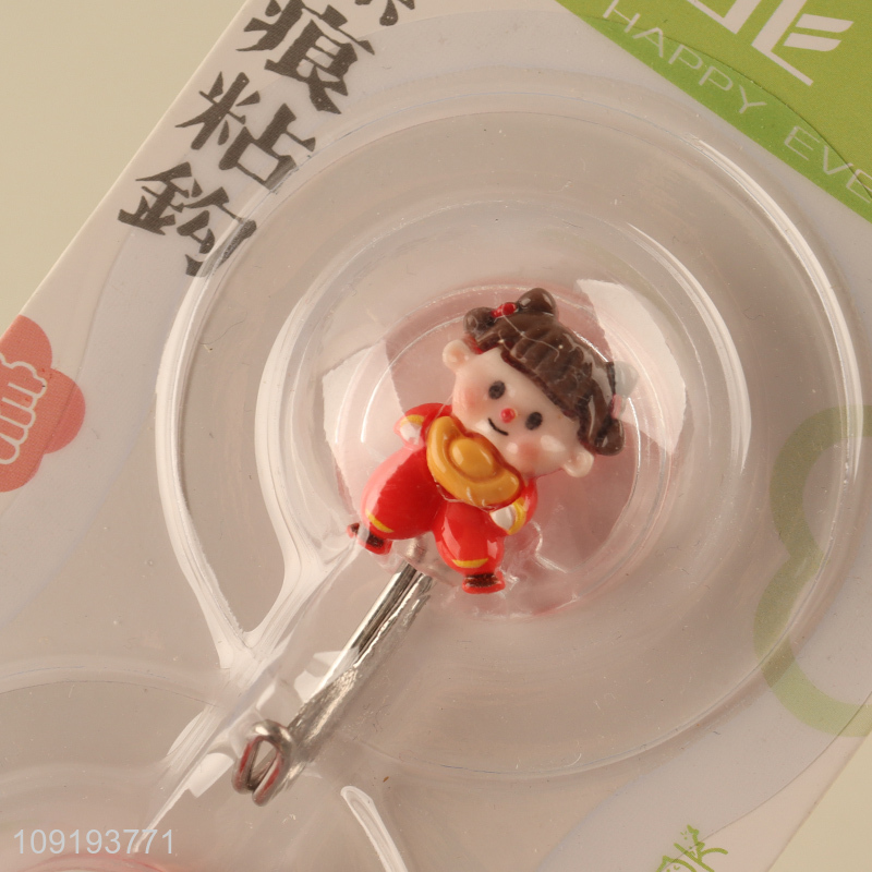 New Product 2PCS Cute Wall Hooks Adhesive Hooks Sticky Wall Hooks