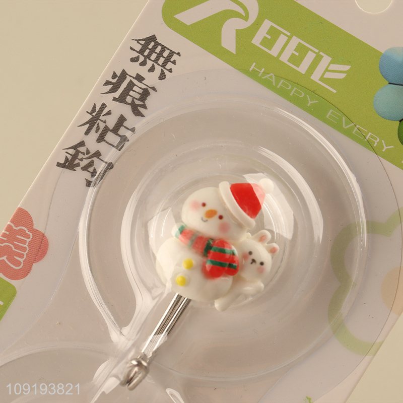 Low Price 2PCS Cute Christmas Hooks Strong Adhesive Towel Coat Hooks