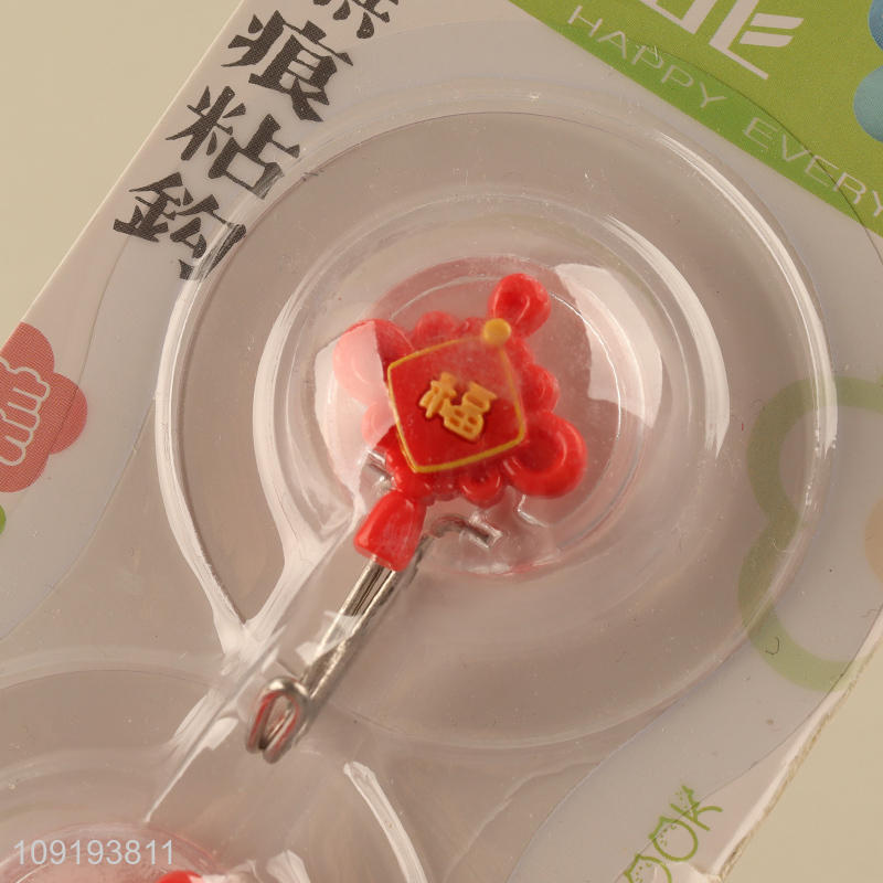 Factory Supply 2PCS Resin Adhesive Hooks Heavy Duty Wall Adhesive Hooks