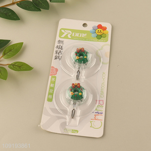 Hot Selling 2PCS Cute Christmas Hooks Adhesive Wall Hooks Towel Hooks