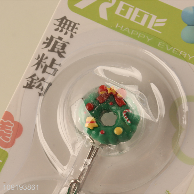 Hot Selling 2PCS Cute Christmas Hooks Adhesive Wall Hooks Towel Hooks