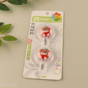 China Imports 2PCS Cute Wall Hooks Adhesive Hooks Sticky Wall Hooks