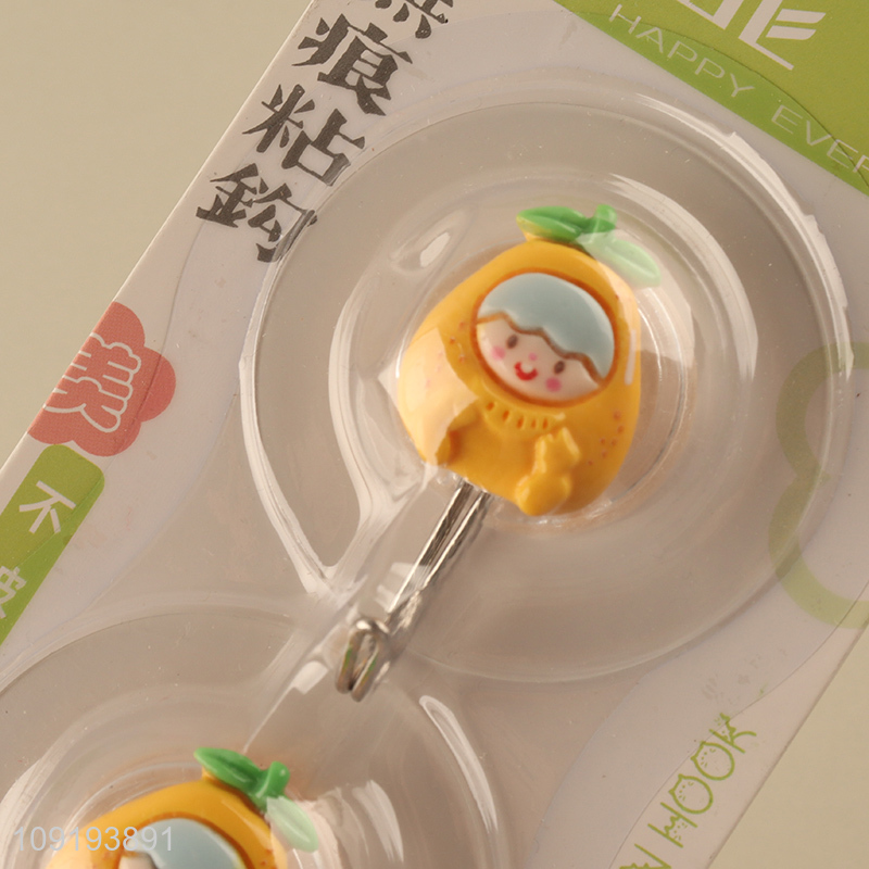 Factory Price 2PCS Cute Hooks Self Adhesive Hooks Stick On Wall Hooks