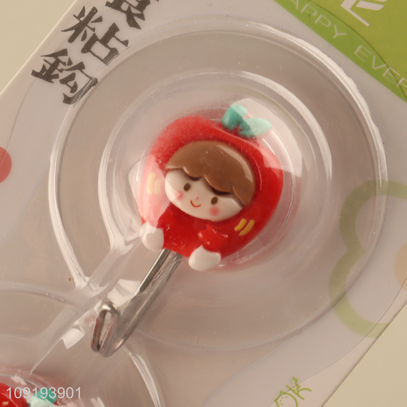 China Imports 2PCS Cute Wall Hooks Adhesive Hooks Sticky Wall Hooks