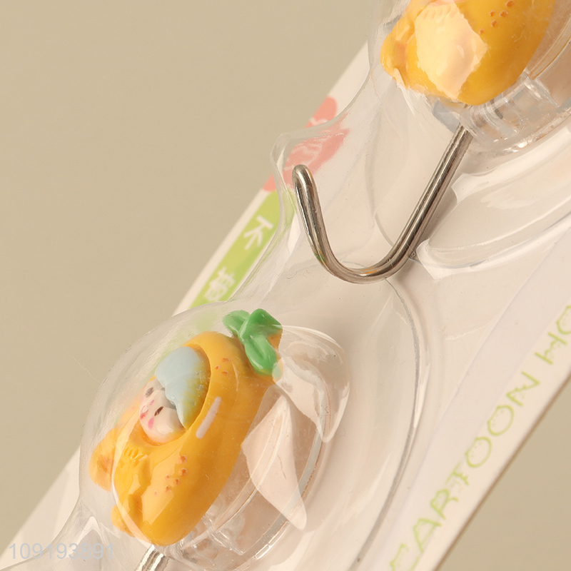 Factory Price 2PCS Cute Hooks Self Adhesive Hooks Stick On Wall Hooks