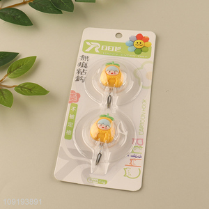 Factory Price 2PCS Cute Hooks Self Adhesive Hooks Stick On Wall Hooks