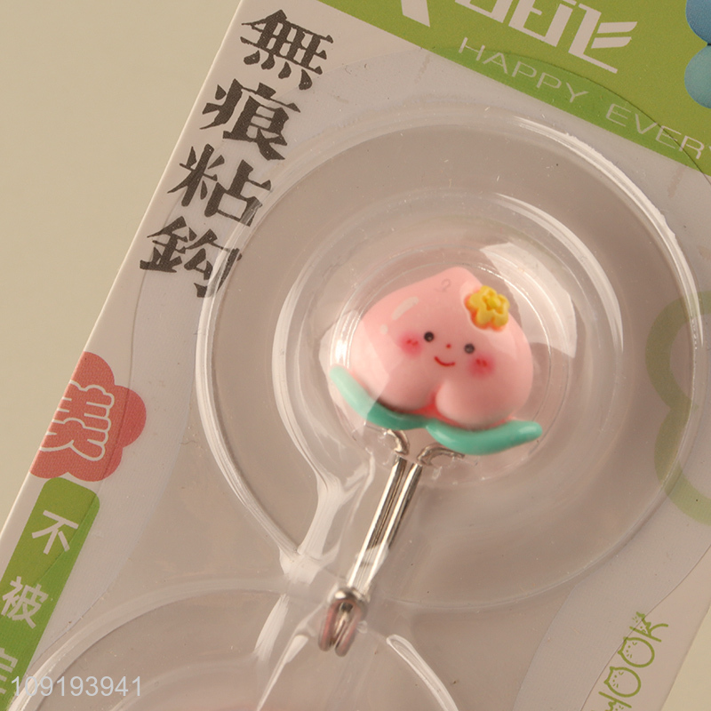 Good Quality 2PCS Cute Adhesive Hooks Heavy Duty Wall Adhesive Hooks