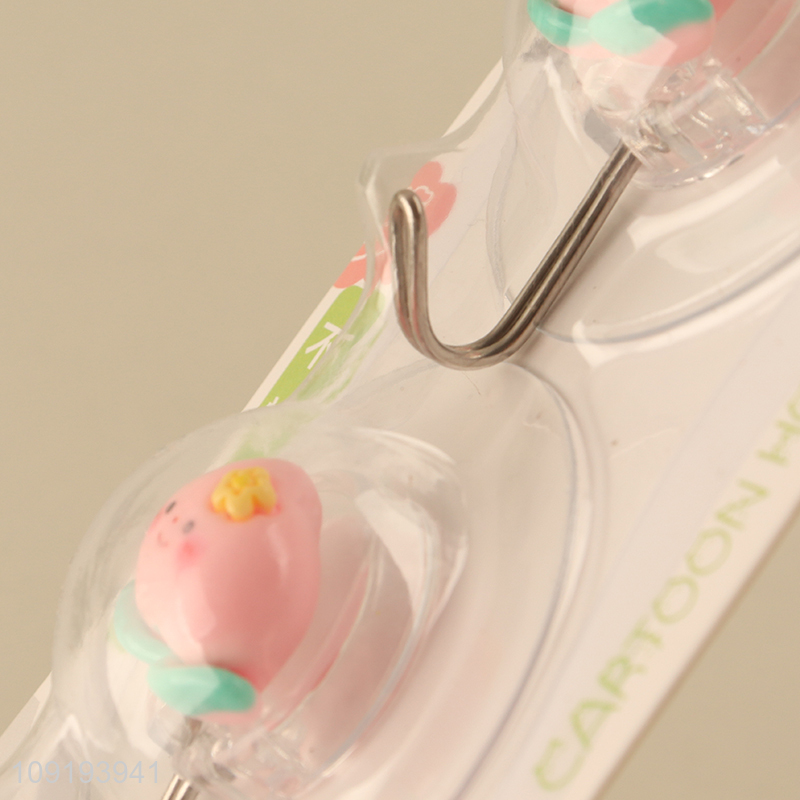 Good Quality 2PCS Cute Adhesive Hooks Heavy Duty Wall Adhesive Hooks