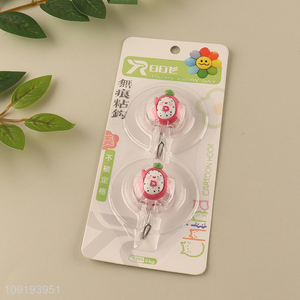 New Arrival 2PCS Cute Wall Hooks Strong Adhesive Towel Coat Hooks