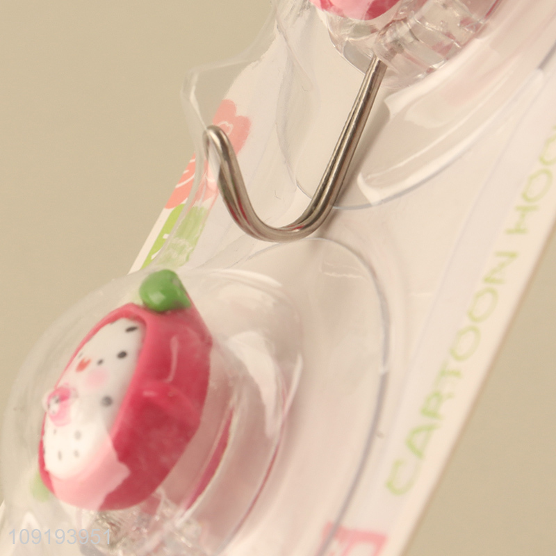 New Arrival 2PCS Cute Wall Hooks Strong Adhesive Towel Coat Hooks