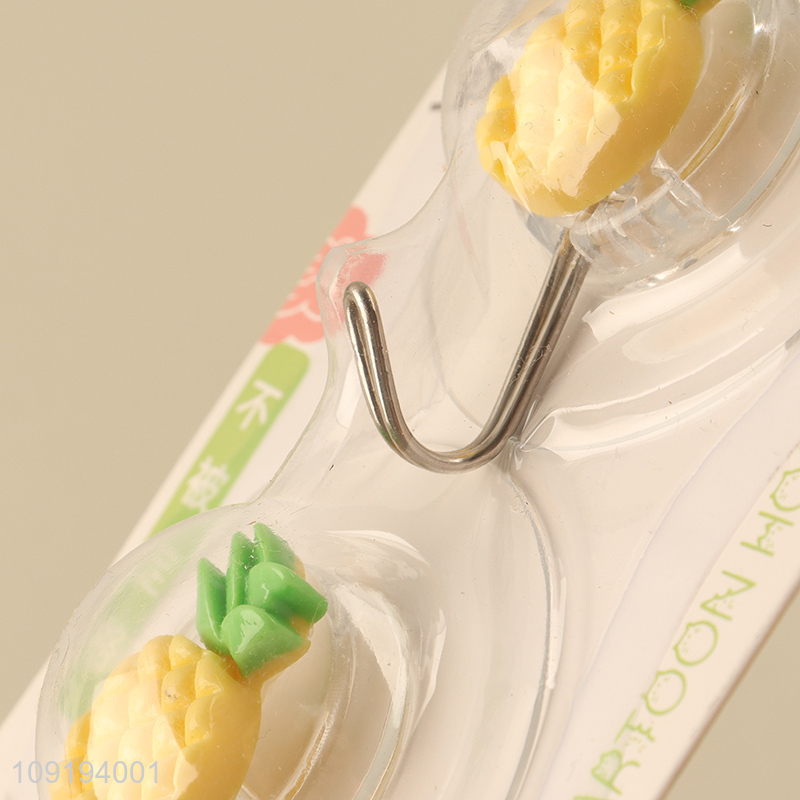 China Imports 2PCS Pineapple Wall Hooks Strong Adhesive Hooks for Hanging