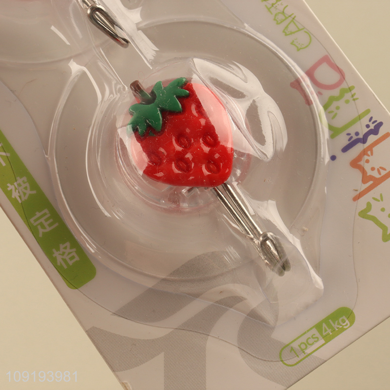 High Quality 2PCS Strawberry Wall Hooks Adhesive Hooks Wall Sticky Hooks