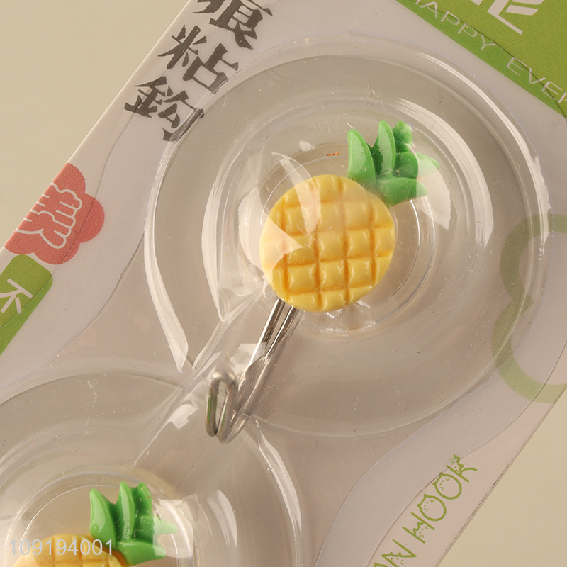 China Imports 2PCS Pineapple Wall Hooks Strong Adhesive Hooks for Hanging