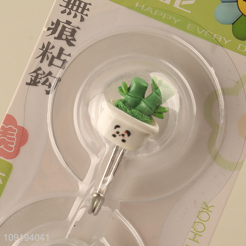 Good Quality 2PCS Cute Hooks Adhesive Hooks Waterproof Coat Key Hooks