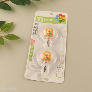 New Arrival 2PCS Cute Utility Hooks Adhesive Towel Hooks for Hanging
