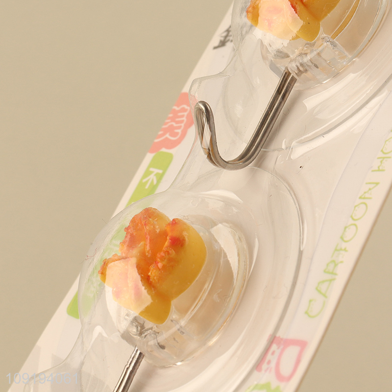Hot Selling 2PCS Cute Utility Hooks Adhesive Hooks for Hanging Towel