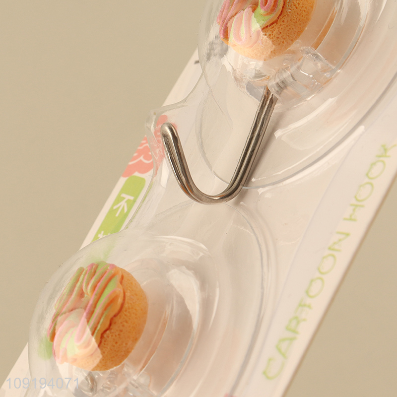 New Product 2PCS Cute Adhesive Hooks Heavy Duty Wall Adhesive Hooks