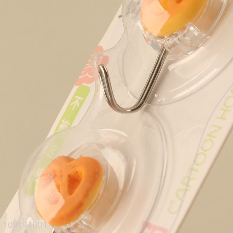 Factory Price 2PCS Cute Adhesive Hooks Decorative Towel Coat Key Hooks