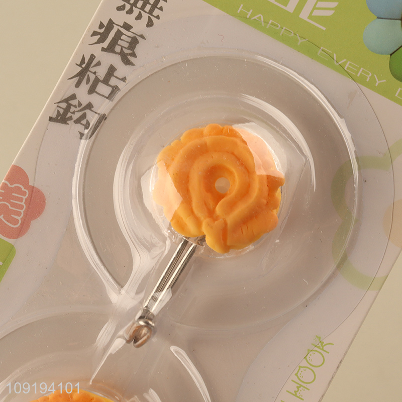 China Imports 2PCS Cute Adhesive Wall Hooks Heavy Duty Utility Hooks