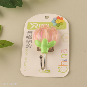 Factory Price 1PC Flower Utility Hooks Adhesive Hooks for Hanging Towel