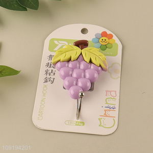 China Imports 1PC Grape Adhesive Hooks Heavy Duty Wall Adhesive Hooks