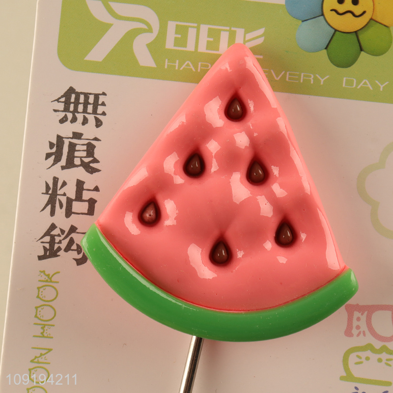 Factory Supply 1PC Watermelon Wall Hooks Strong Adhesive Towel Coat Hooks