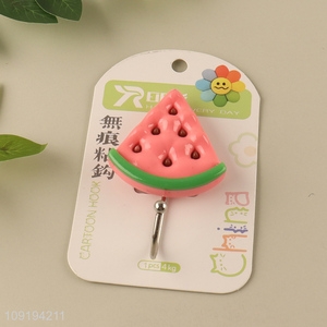 Factory Supply 1PC Watermelon Wall Hooks Strong Adhesive Towel Coat Hooks