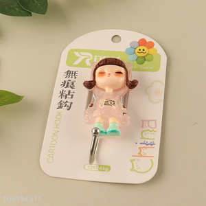 Factory Supply 1PC Cute Utility Hooks Adhesive Towel Hooks for Hanging