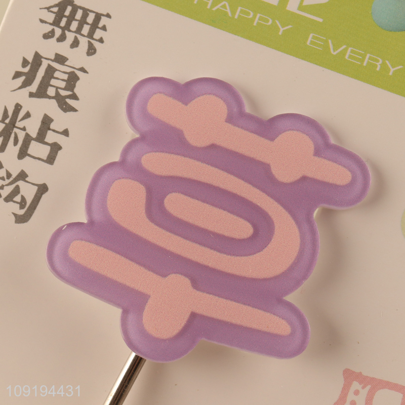 High Quality 1PC Chinese Character Hooks Adhesive Hooks Coat Key Hooks