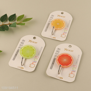 Factory Supply 1PC Orange Slice Adhesive Hooks Towel Hooks Coat Hooks