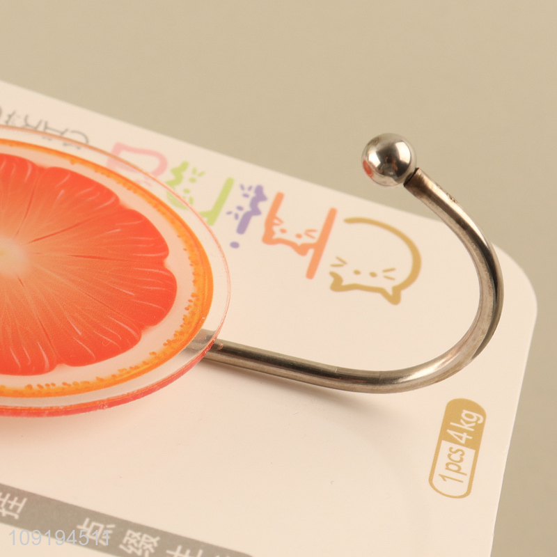 Factory Supply 1PC Orange Slice Adhesive Hooks Towel Hooks Coat Hooks