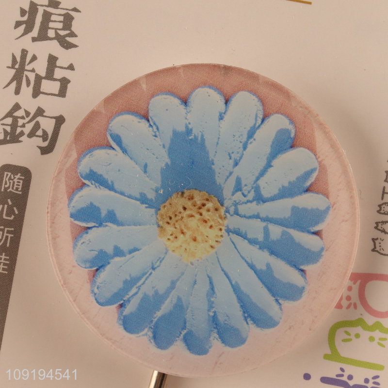 Good Quality 1PC Flower Hooks Self Adhesive Hooks Stick On Wall Hooks