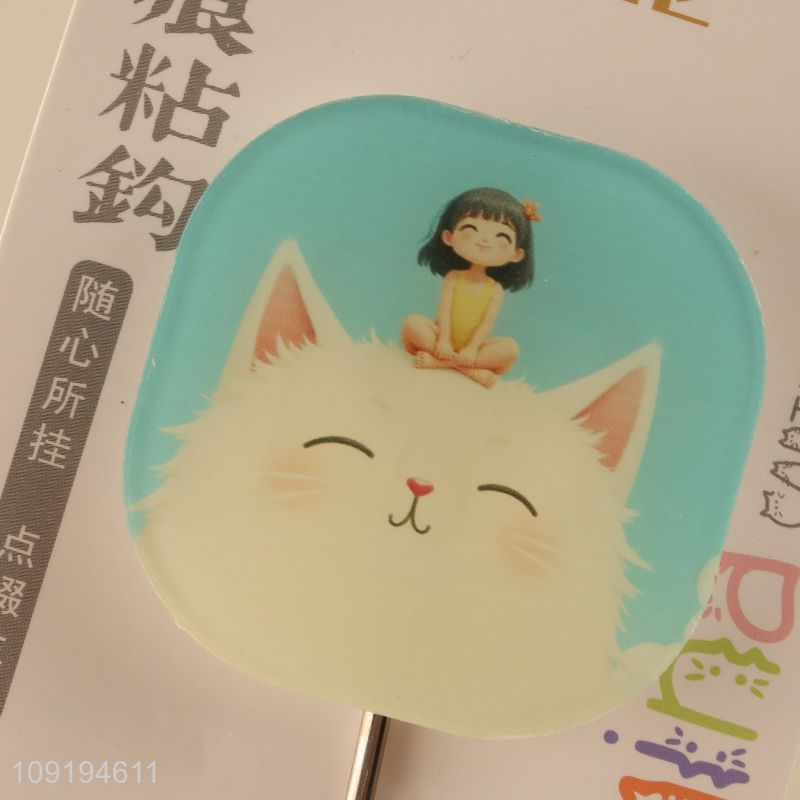 Factory Supply 1PC Cute Adhesive Hooks Decorative Towel Coat Key Hooks