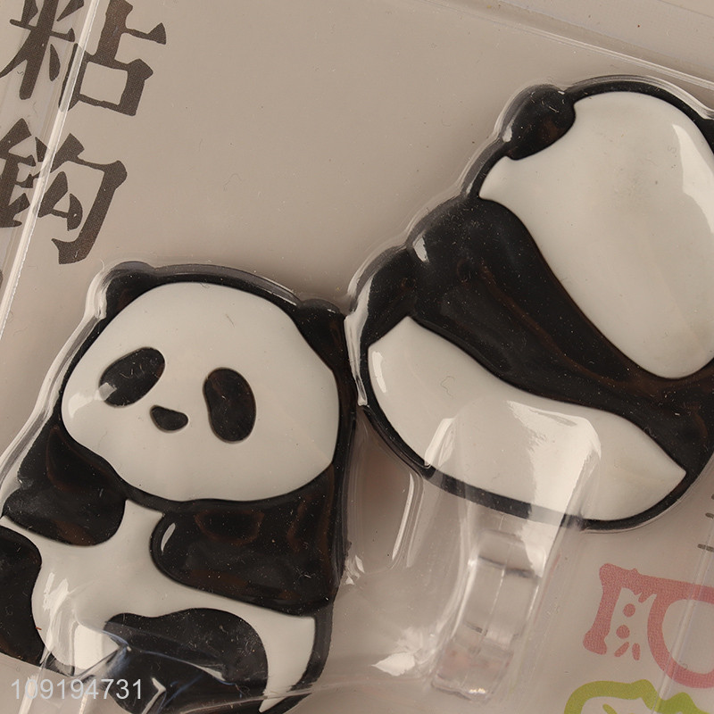 Online Wholesale 2PCS Cute Panda Hooks Strong Adhesive Towel Coat Hooks