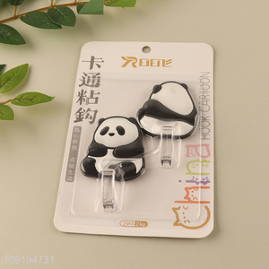 Online Wholesale 2PCS Cute Panda Hooks Strong Adhesive Towel Coat Hooks