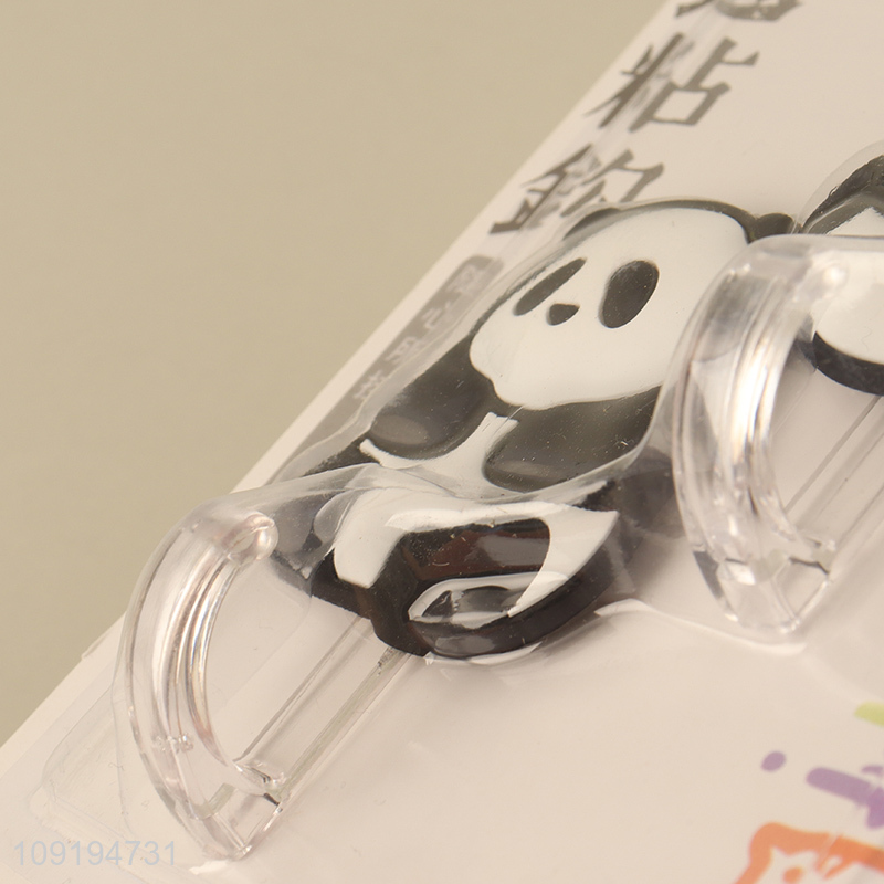 Online Wholesale 2PCS Cute Panda Hooks Strong Adhesive Towel Coat Hooks