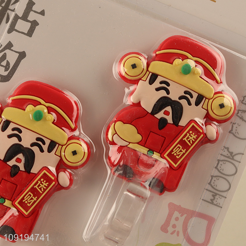 Good Quality 2PCS CAI Shen Adhesive Hooks Decorative Coat Key Hooks