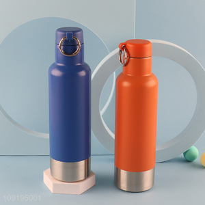 Wholesale Stainless Steel Vacuum Insualted Sports Water Bottle with Carry Ring