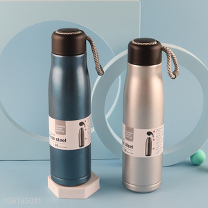 China Imports Stainless Steel Insualted Sports Water Bottle with Rope Handle