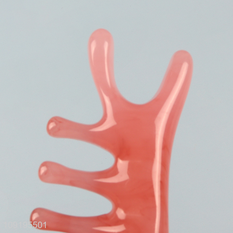 Low price wide teeth scalp head massager scraping board for sale