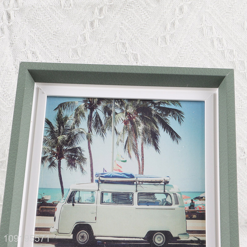 Hot selling rectangle plastic 4*6inch photo frame picture frame for home decor