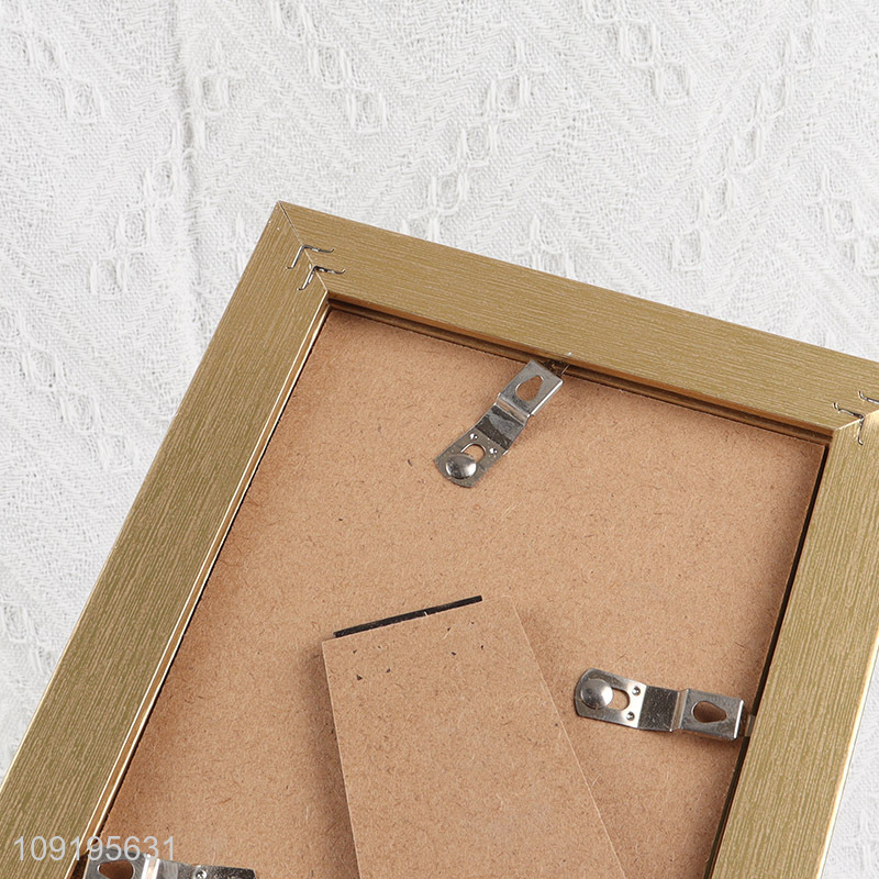 Good quality golden desktop stand 4*6inch photo frame picture frame