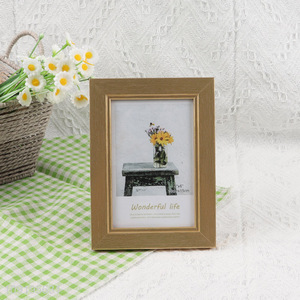 Good quality golden desktop stand 4*6inch photo frame picture frame