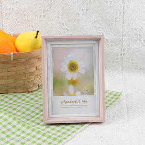 Factory price rectangle desktop decor 4*6inch photo frame picture frame